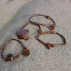 Copper looking  bracelet set of 4